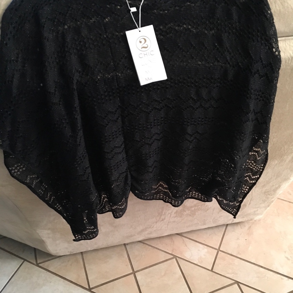 2 Chic Transparent Poncho Pullover Top - Picture 6 of 13